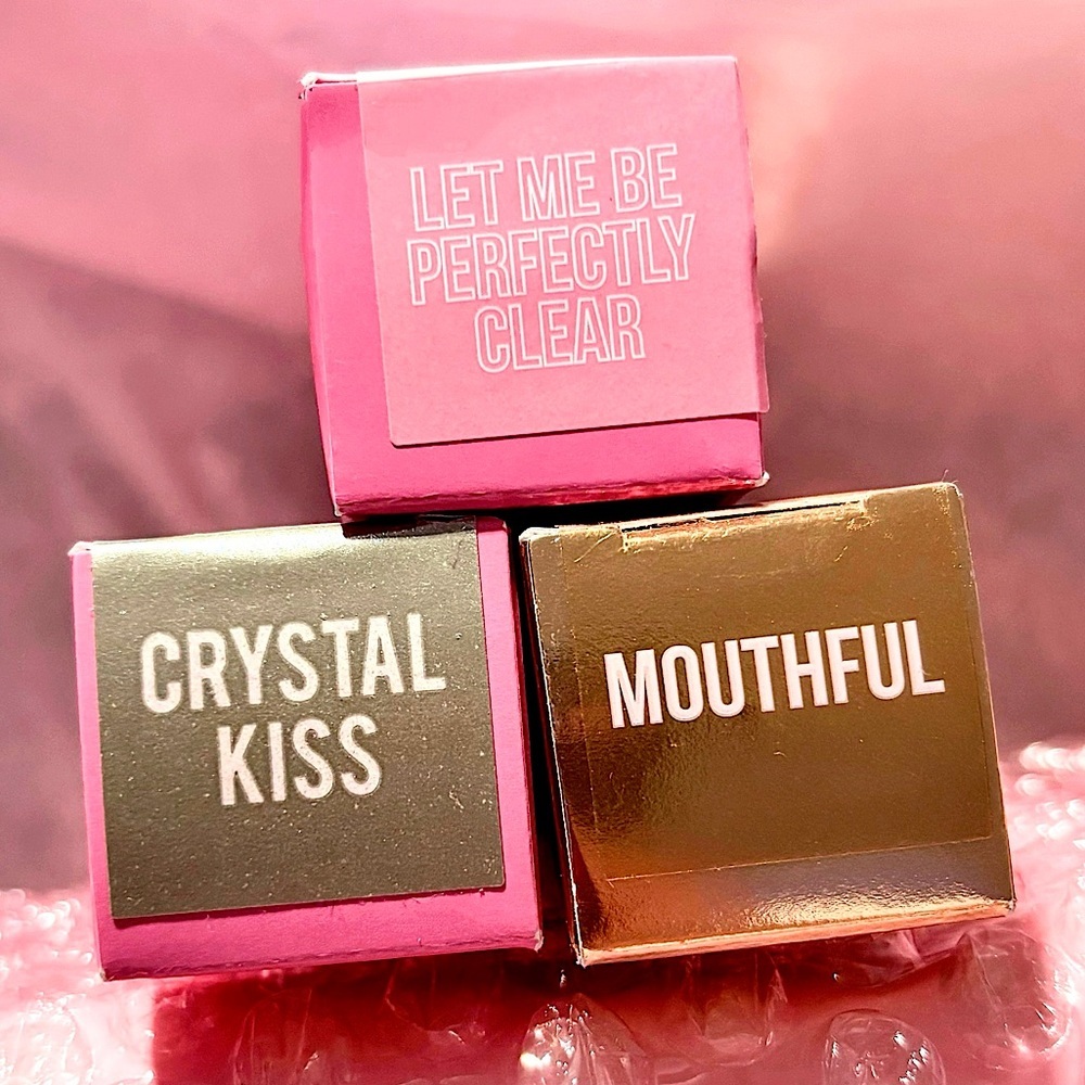 Jeffree Star Cosmetics THE GLOSS Bundle CRYSTAL KISS, MOUTHFUL & CLEAR New